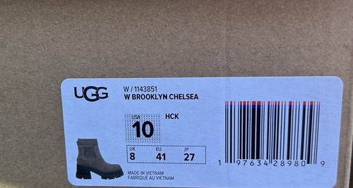 UGG BROOKLYN CHELSEA HICKORY PLATFORM ANKLE BOOTS, WOMEN US 10/ EUR 41 ~NIB - Picture 7 of 7
