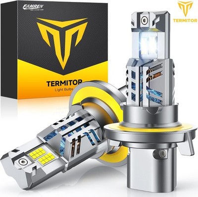 TERMITOR 2pcs H13/9008 LED Headlight Bulb Kit High/Low Beam 60000LM 6500K Canbus