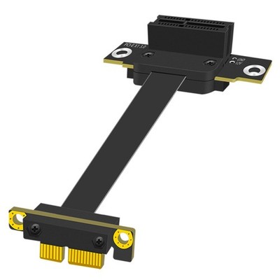 GLOTRENDS 100mm PCIe 3.0 X1 Riser Cable for M.2, WiFi, Firewire, USB, 