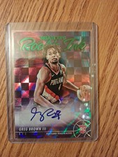 2021-22 Panini NBA Hoops Rookie Ink Green Greg Brown III #RI-GB Auto 