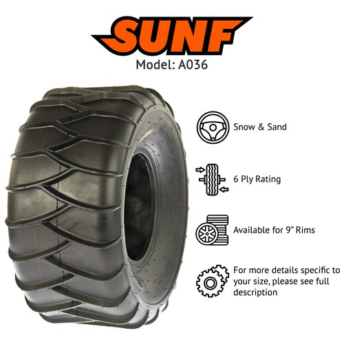 SunF 22x10-9 22x10x9 Sand & Snow ATV UTV Tire 6 PR Tubeless - A036 - Picture 2 of 12