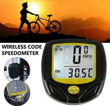Wireless Bike Computer LCD Speedometer Odometer Waterproof Cycle Computer