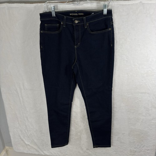 Michael Kors Izzy Skinny Jeans Damen Größe 8 Dark Wash Stretch - Bild 3 von 11