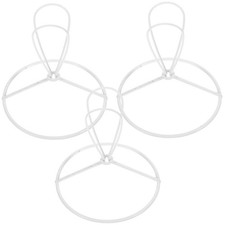  3 Pcs Small Round Lampshade Shades Frames Clip on Bracket Adapter