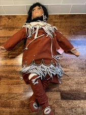 Paradise Galleries "Deer Shadow"Native American Indian Porcelain Doll 24"