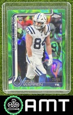 Tyler Warren RC 2025 Topps Chrome 77/99 Rookie Green Lava Refractor Colts