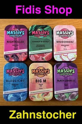 MARKENLOS Massiv`s Zahnstocher PREMIUM mit Flavour Geschmack-Erlebnis Zahnpflege NEU OVP