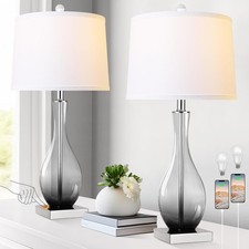 Table Lamps Set of 2 W/ Touch Control 3-Way Dimmable Modern Glass table lamp