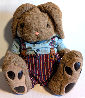 Vintage Romeris Luvables Bunny Rabbit Plush Big Feet Floppy Ears 18'' Sitting