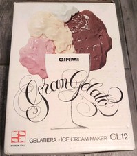Girmi Gran Gelato Ice Cream Maker GL12 Made In Italy Sorbat Gelato