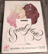 Girmi Gran Gelato Ice Cream Maker GL12 Made In Italy Sorbat Gelato