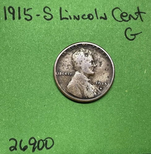 1915 S Lincoln Wheat Cent / Penny 1c Good