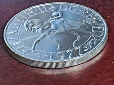 (RARE)*1977 Queen Elizabeth II Silver Jubilee Commemorative Crown Coin DG.REG FD