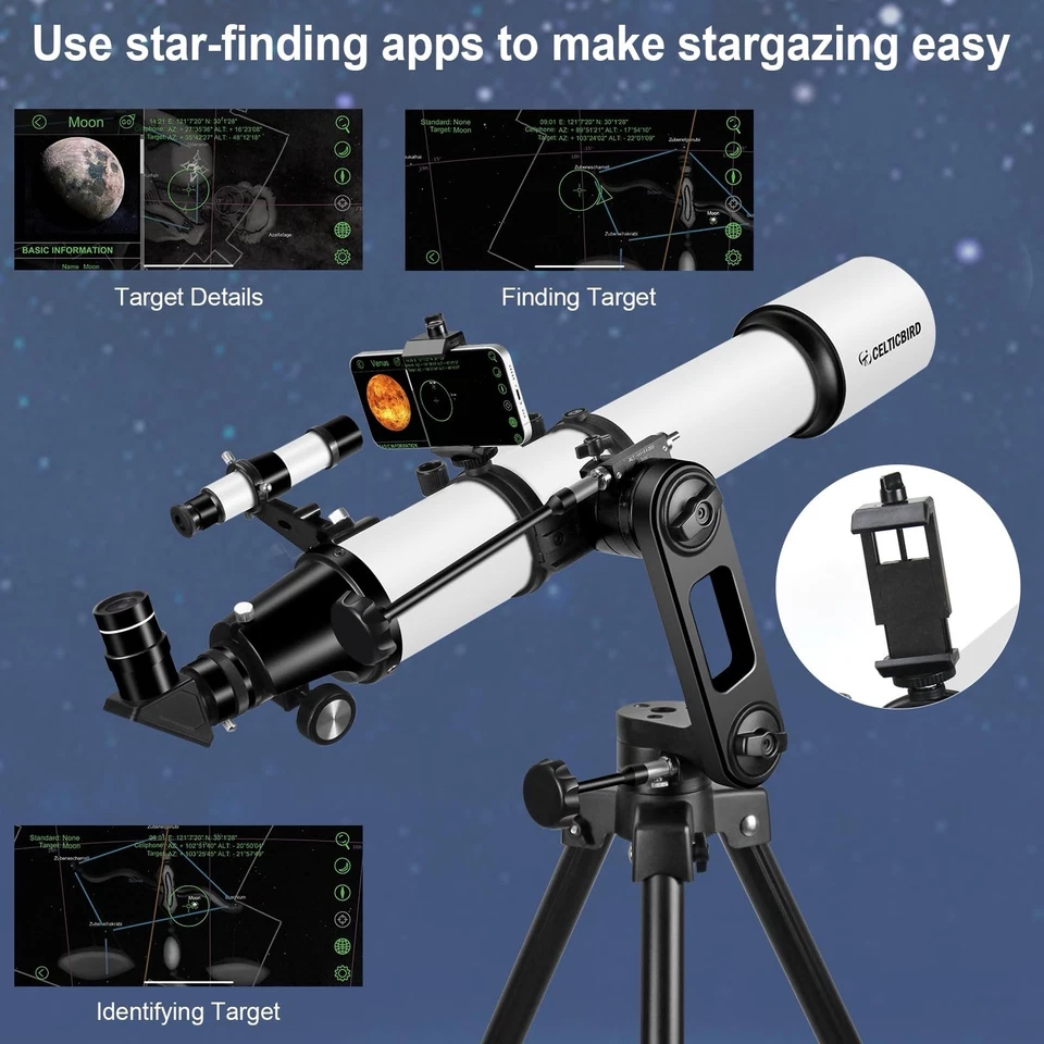 Celticbird High Powered, 90mm Aperture 700mm Refractor Telescope - Image 2 of 4