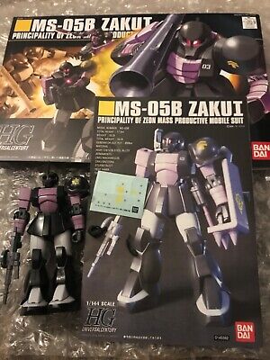 Bandai HG MS-05B ZAKU I Black Tri-Stars HGUC 1/144 Scale Bandai HG MS-05B ZAKU I Black Tri-Stars HGUC 1/144 Scale