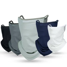 Face Mask Cover Neck Gaiter Scarf Breathable Bandana Balaclava with Ear Hanger