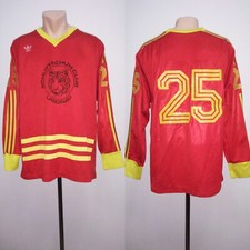 SCHLITTSCHUH LANGNAU Jersey Tigers Hockey Adidas Erima Match Worn West Germany