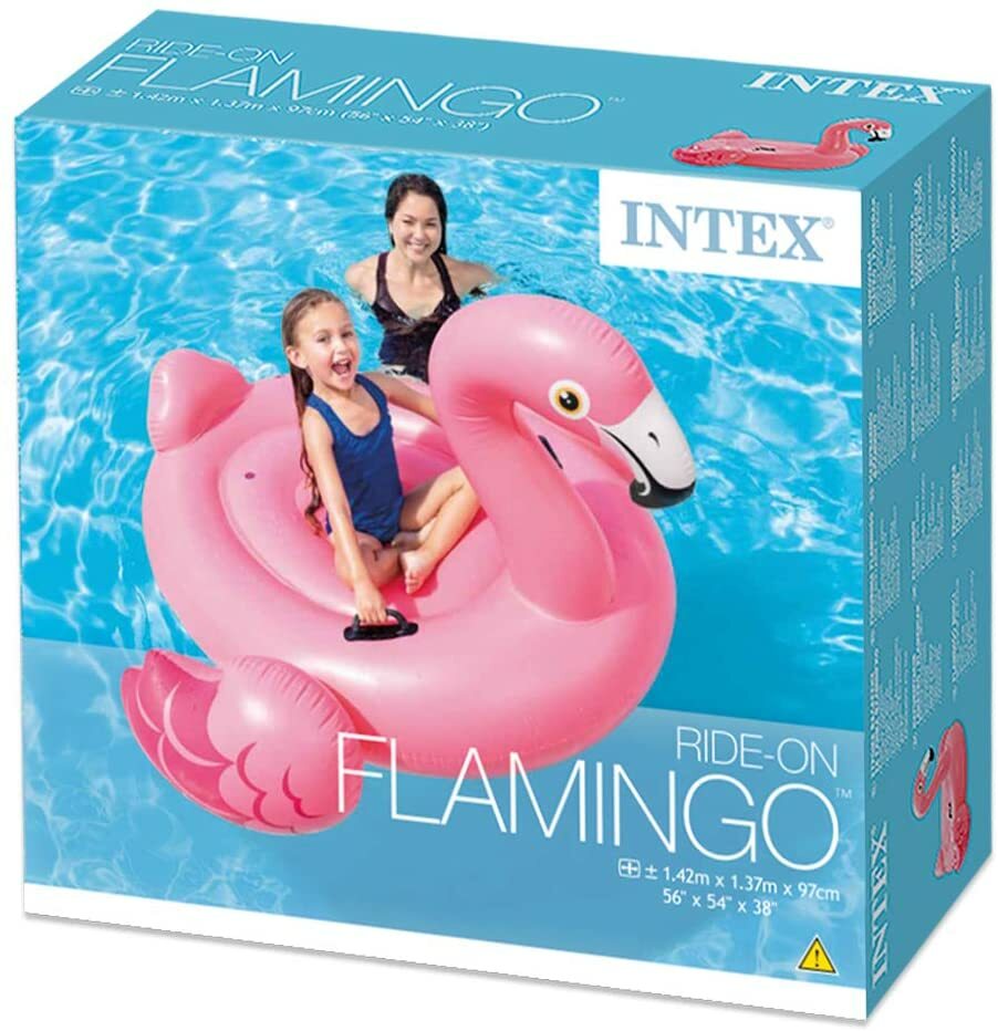 Fenicottero Gonfiabile Cavalcabile Flamingo Mega Party Island Ride On Pink Intex