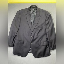 Perry Ellis Portfolio Blazer Sports Coat Men's 44S Dark Navy 100 Wool Casual