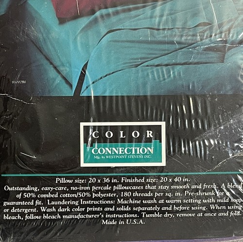 Conexión de color / Westpoint Stevens. 2 fundas de almohada King. Púrpura. Sin plancha. NUEVO. - Imagen 5 de 7