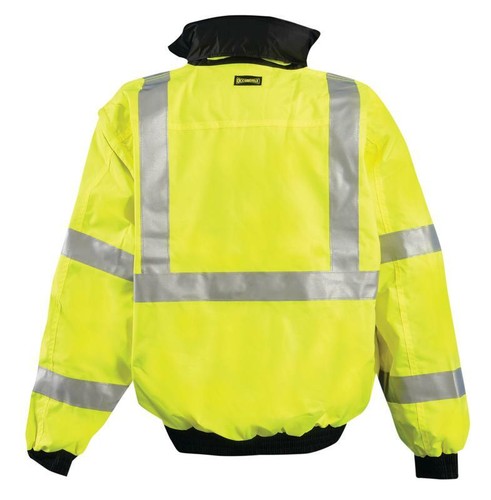 OCCUNOMIX 4 WAY BOMBER JACKET SIZE 5X COLOR HI VIZ YELLOW W/ LINER - Picture 4 of 8