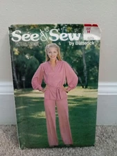 Uncut Vintage See & Sew Pattern 6213 - Size 14 - Top, Pants and Belt - FF