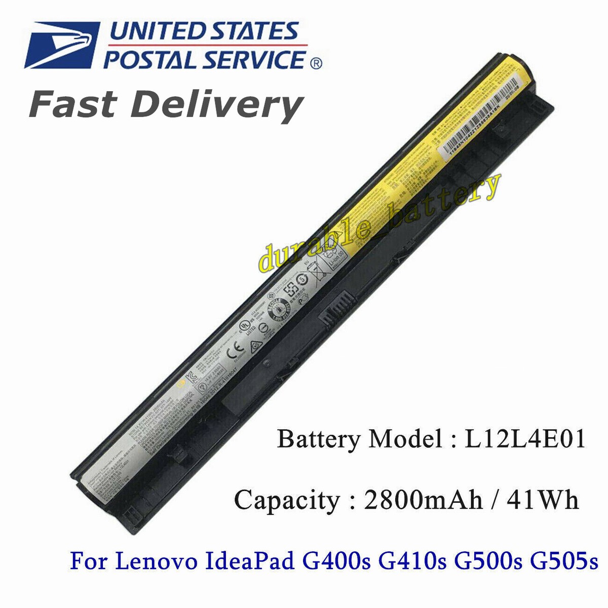 OEM New Battery For Lenovo L12L4A02 L12S4E01 G40-45 G50-30 G70-80