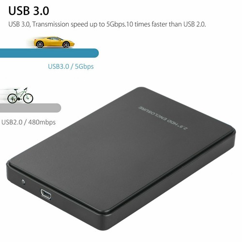 USB 3.0 2TB SATA SSD External Hard Drive Portable Desktop Mobile Hard Disk Case - Picture 5 of 8
