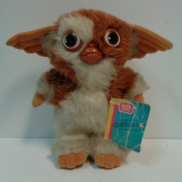 NOS Vtg Gremlins 1984 Gizmo Stuffed Hasbro Softies 10" Plush 80s Movie
