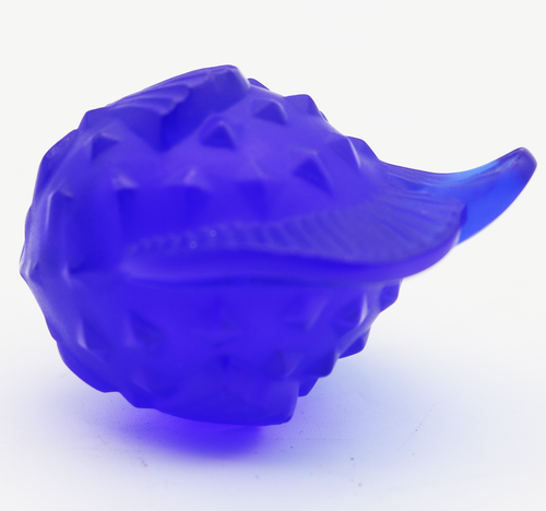 LALIQUE France Cobalt BLUE Crystal PUFFER FISH Art Glass SCULPTURE in Box - Picture 9 of 12