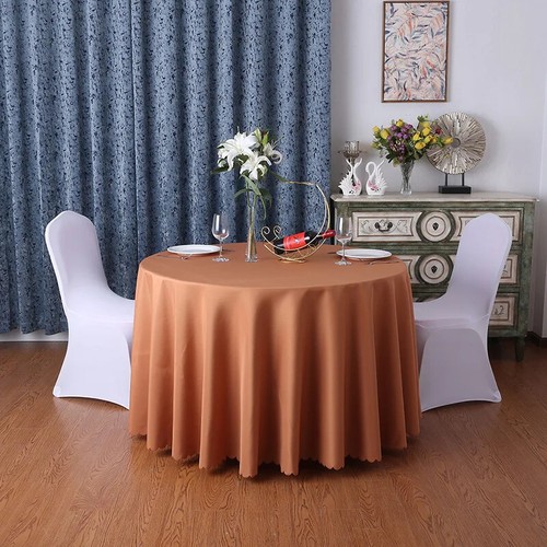 Round Solid Color Table Cover Modern Tablecloth Coffee Table Dustproof Cover - Picture 42 of 48