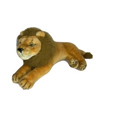 Vintage Kellytoy Lion Plush Stuffed Animal Laying Down Large 24" Collectable