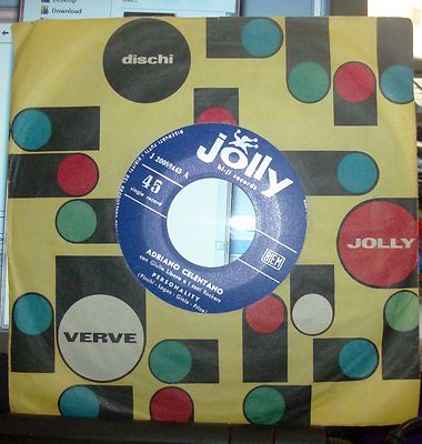 ADRIANO CELENTANO ''PERSÖNLICHKEIT/IL MONDO GIRA'' 1960 JOLLY J20089x45