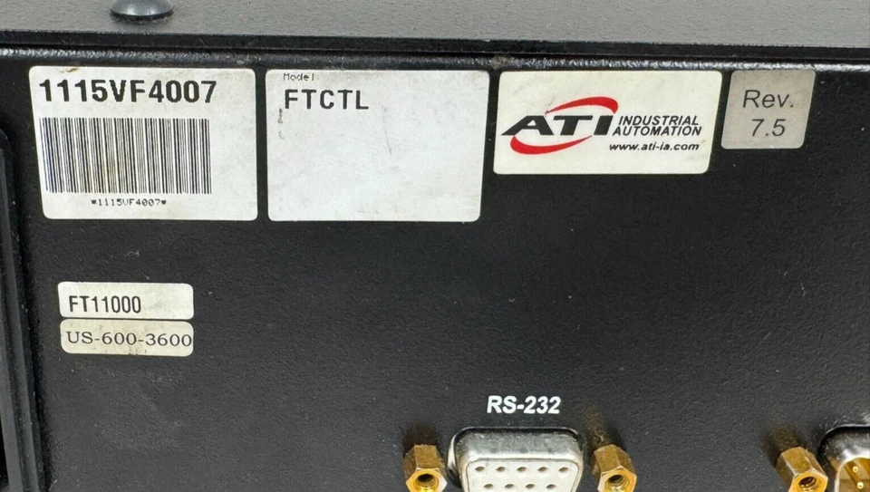 USED INDUSTRIAL AUTOMATION FTCTL FORCE/TORQUE SENSOR CONTROLLER REV. 7.5 - Image 4 of 4
