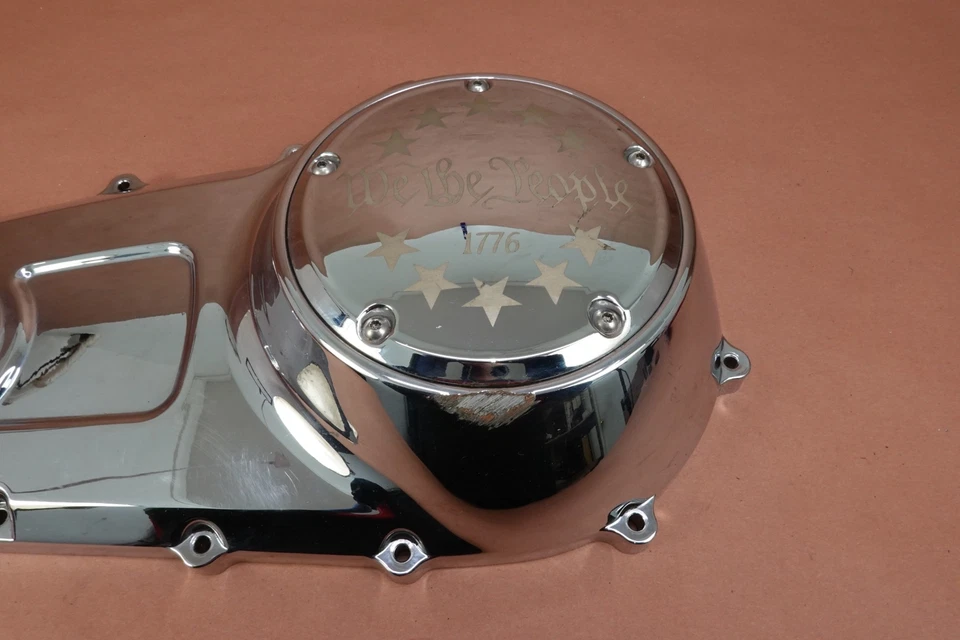 Harley-Davidson Road Glide 2007-2016 cubierta primaria exterior cromada Foto 3 de 4