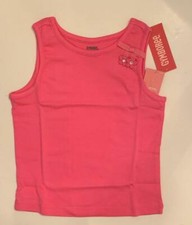 Gymboree Flower Garden Girls Tank Top Deep Pink Ribbon Flower Accent Sz 6 NWT