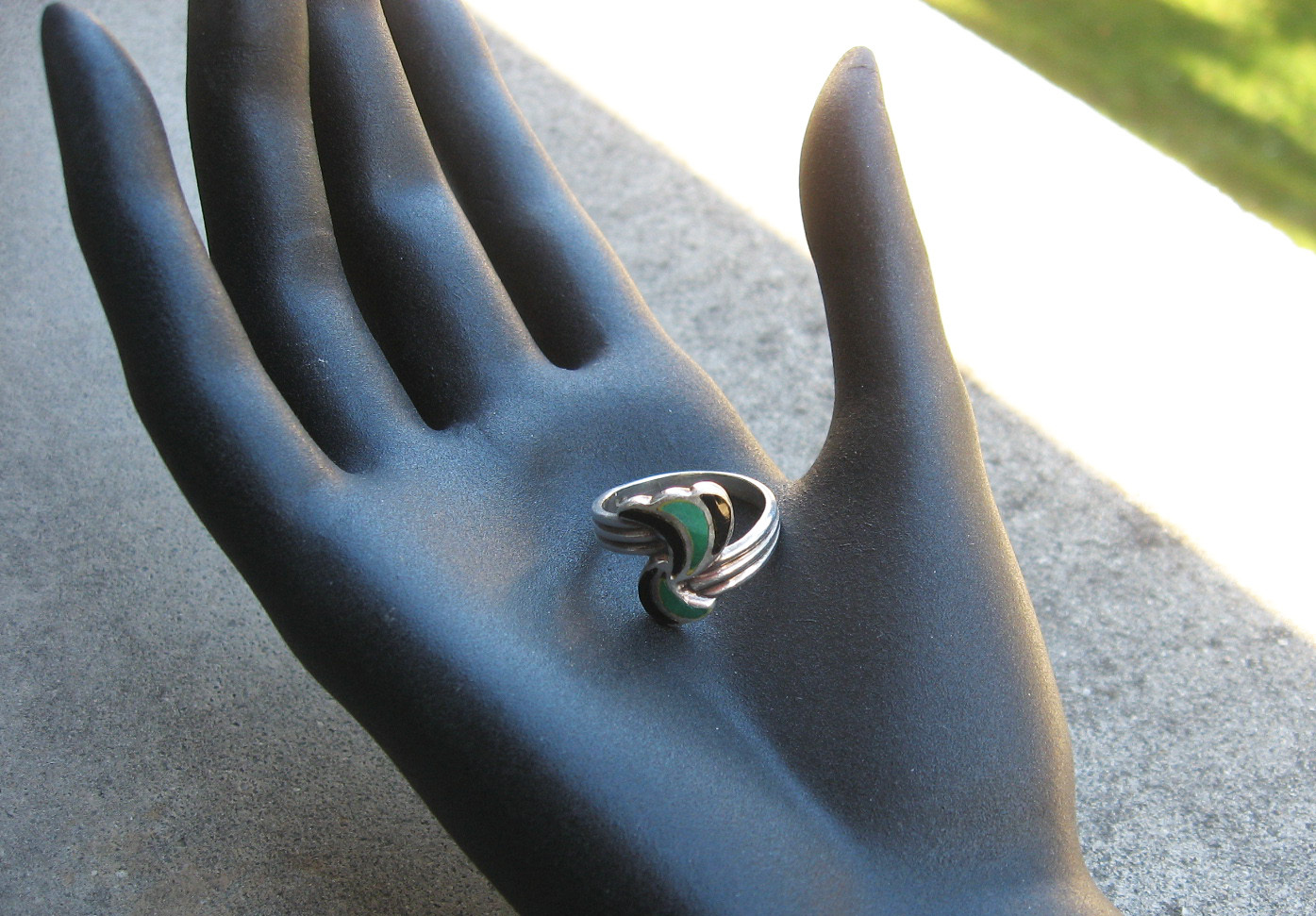 Very Beautiful Solid Silver Enamel Ring Guarantee… - image 8