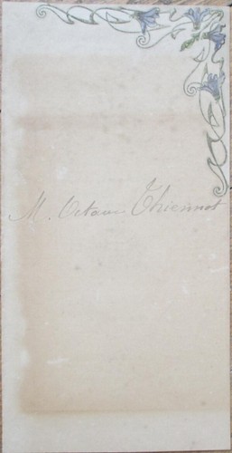 Menu 1910 French Art Nouveau, Sezanne, France - Picture 1 of 2