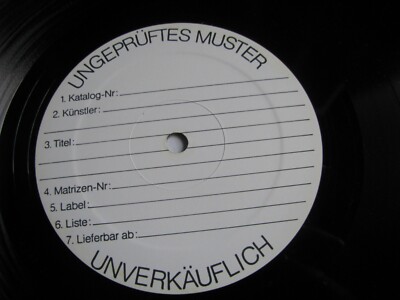 1. Futurlogischer Congress-Schützt die Verliebten LP-1982 Germany-Musterplatte
