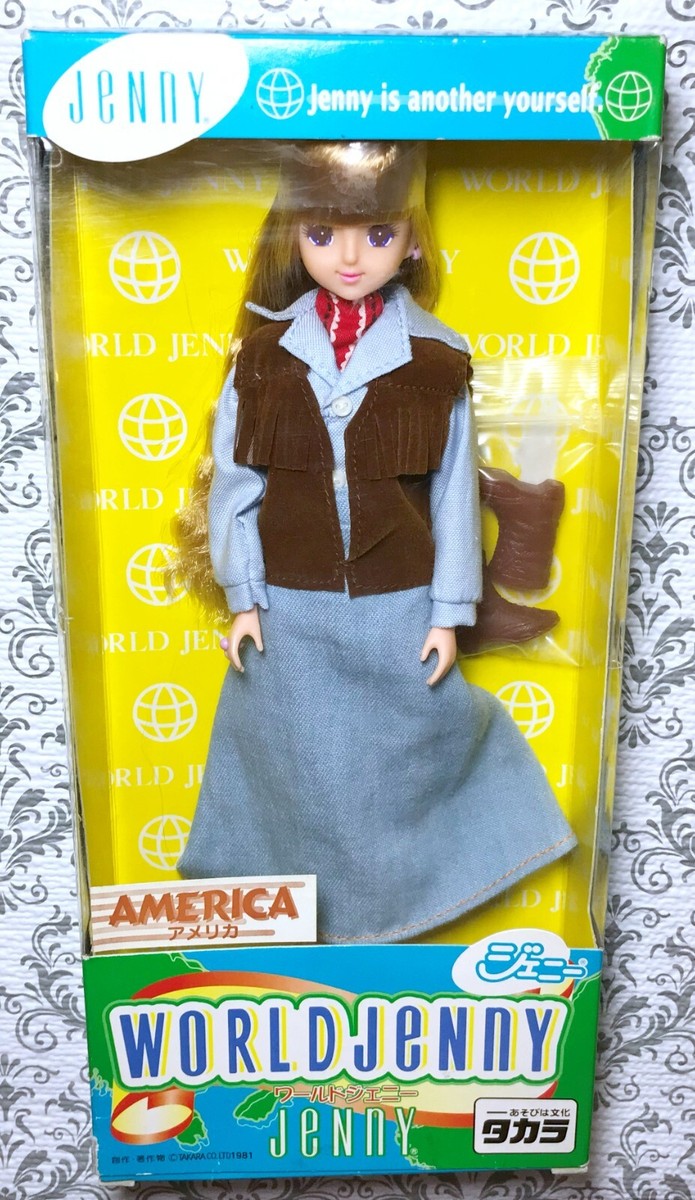 Vtg 1990's Takara Japan World JENNY AMERICA USA Fashion Doll 11