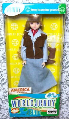 Vtg 1990's Takara Japan World JENNY AMERICA USA Fashion Doll 11