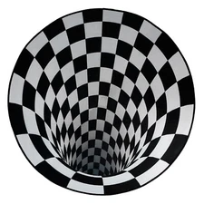 3D Visual Floor Mat Non-slip Optical Illusion Round Floor Rug Doormat Carpet Mat