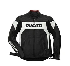 New Ducati Motorrad Racing leather jacket, MotoGP motorcycle jacket
