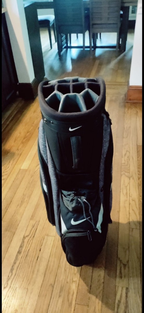 Nike Sport Cart Golf Bag w/14-Way Divider Gray Silver Black