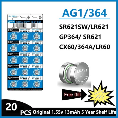 10-50PCS AG1 LR621 364 V364 164 SR621 1.55V Battery For Watch Car Key Remote Toy - Picture 19 of 22