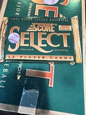 4 JUMBO PACKS 1993 SCORE SELECT MLB 15 CARDS PER PACK,  ACES INSERT? JETER RC?