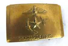 Vintage Vietnam War ROK ROKMC Republic of Korea Marine Corps Brass Belt Buckle