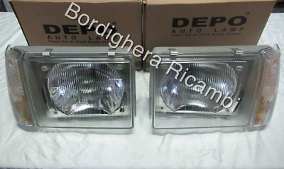 FIAT PANDA 141 4X4 750 1000 DAL 1986 COPPIA FARI FANALI ANTERIORI DEPO MANUALI