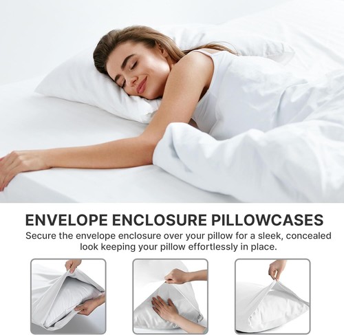 Pillow Cases Set of 2, Hotel Quality Soft Breathable Pillow Covers by CGK Linens - Picture 44 of 51
