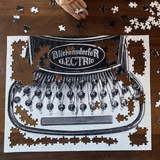 520 Pcs TYPEWRITER JIGSAW PUZZLE Antique Blickensderfer Electric Hard Vtg 16x20 thumbnail